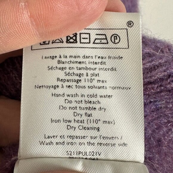 Sezane Mila Jumper Knit Sweater Mohair Merino Wool Purple Size Medium French M - Picture 9 of 15